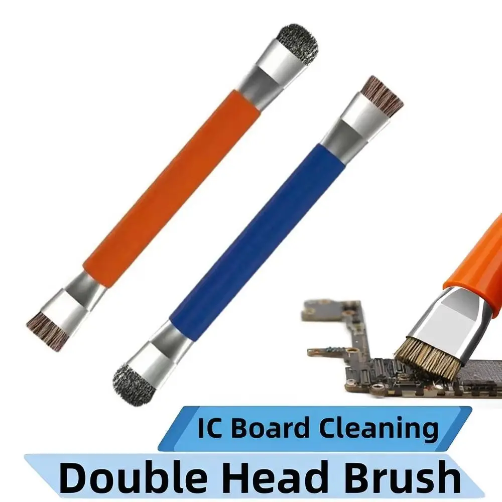 ESD Safe Safe Brush Anti-Static Precision Double Head Brush Steel Wire Brush Motherboard PCB Cleaning Brush Piano Maintenance