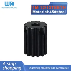 M1 5mm 12T 13T 14T 45# Steel Metal Pinion Motor Gear Hole 4/5/6/6.35/7/8mm RC Model Car Motor