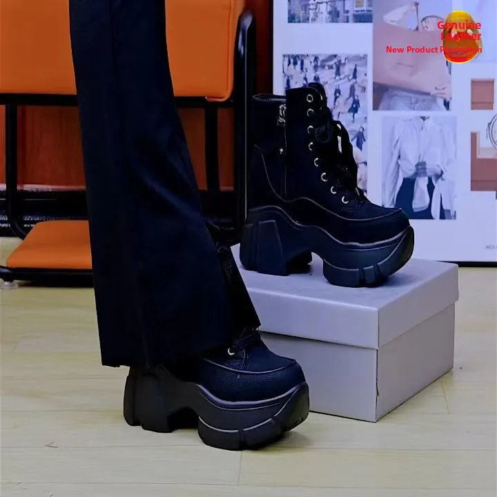 

Ботинки на подкладке Thiened Fce, женские зимние повседневные универсальные ботинки Thi Bot, зимние ботинки ort Tube, кожаные ботинки