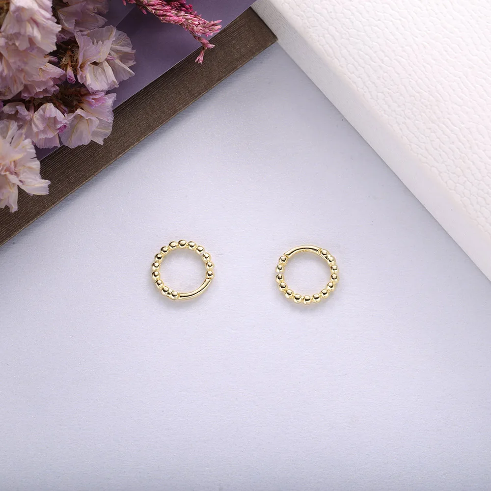 SHADOWHUNTERS ريال 925 فضة أقراط صغيرة هوجيز الغضروف مطرز الأطواق الصغيرة للنساء مجوهرات للجسم ثقب الأنف #4