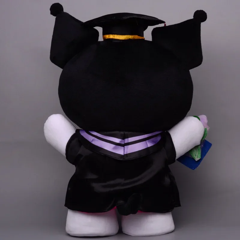 Graduation Season Sanrio Plush Doll Kuromi Melody Cinnamoroll Academic Uniform Graduation Doctor's Hat Plushies Toy Student Gift