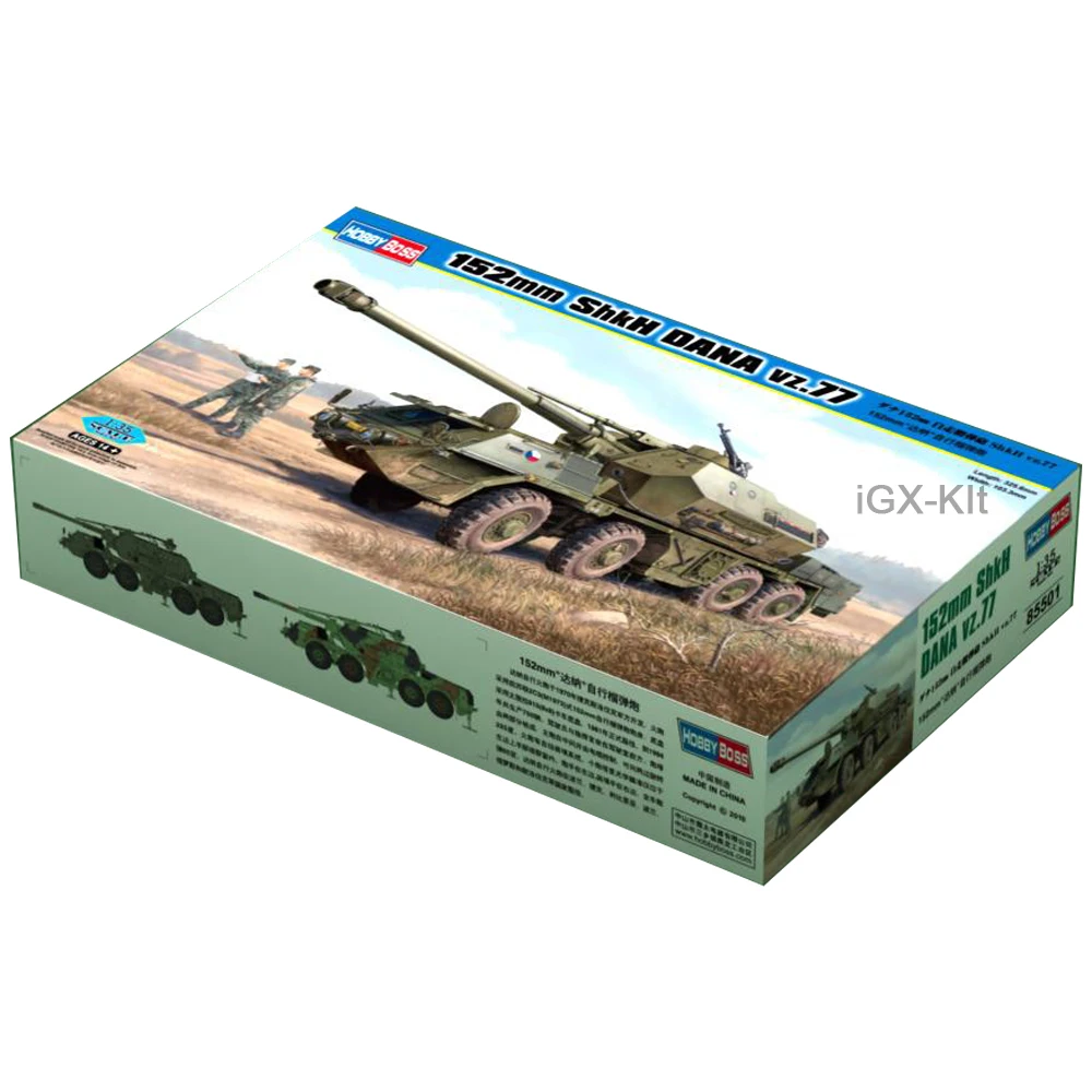 Hobbyboss 85501 1/35 Scale 152mm ShkH Dana Vz 77 Vehicle Self Propelled Howitzer  Hobby Craft Toy Plastic Model Building Kit