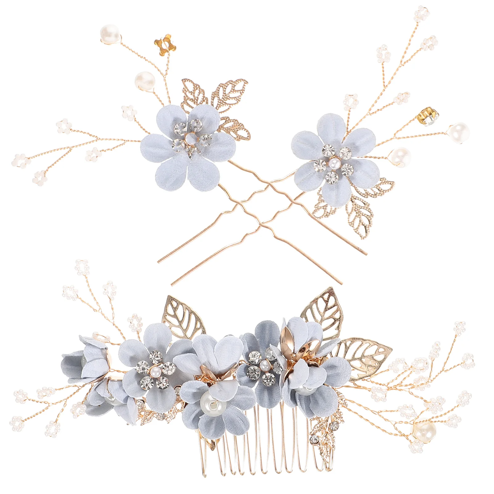 

3 Pcs Bridal Comb Alloy Hairpin U Shape Wedding Hair Accessory Elegant Charm Fashion Photography Hanfu Everyday Life Parties