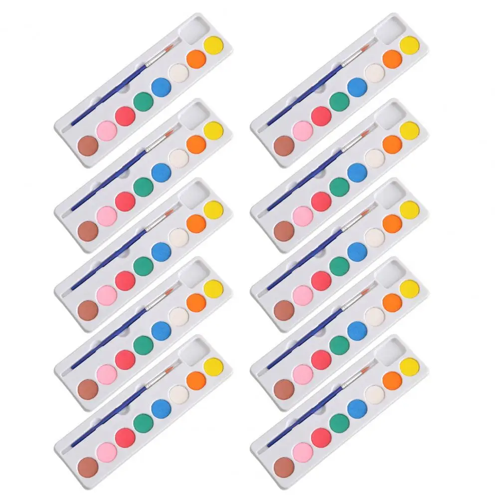

Children Art Supplies 8-color Watercolor Paint Set for Kids Washable Art Supplies with Paintbrush for Classroom