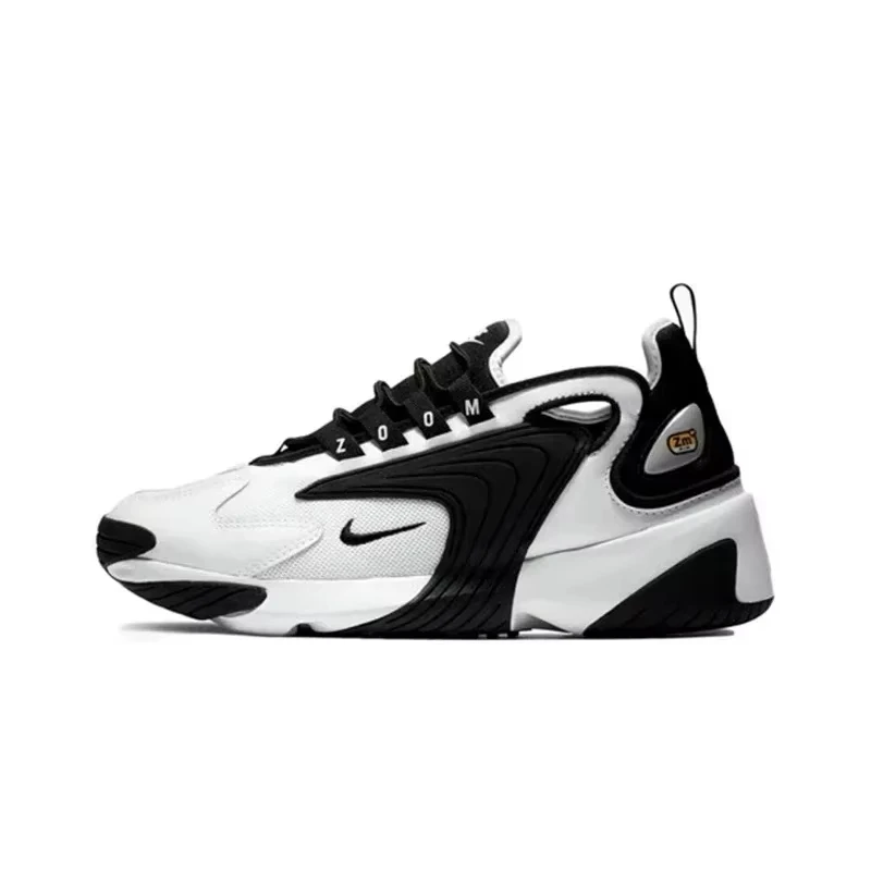 

Nike Zoom 2K Men's Running Shoes Wear Resistant Breathable Black White Panda Sneakers AO0269-101