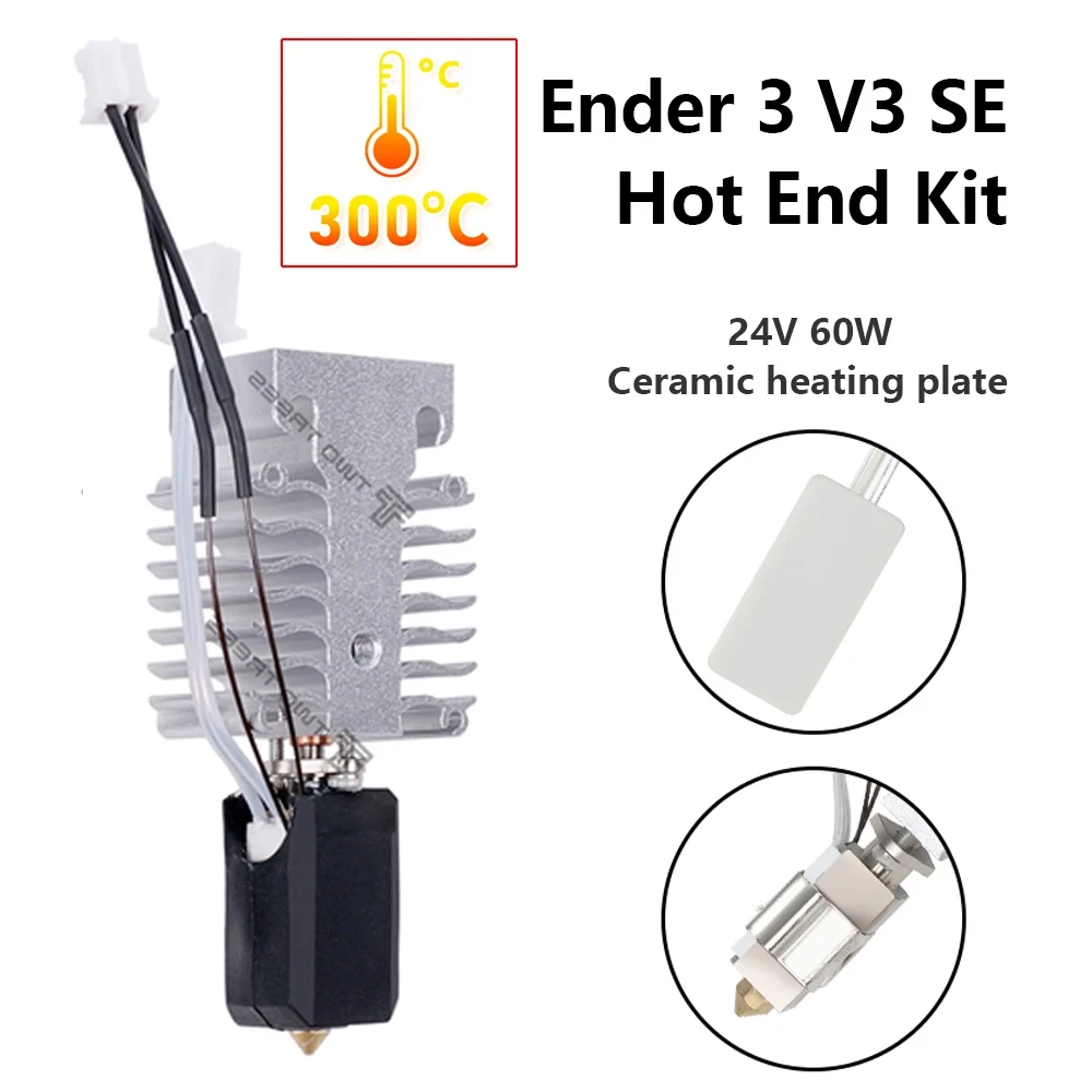 

Детали 3d-принтера для Creality Ender 3 V3 SE Upgrade Hotend 24 В 60 Вт Керамическая печатающая головка Ender 3 V3 Детали для Ender 3 V3se Hotend