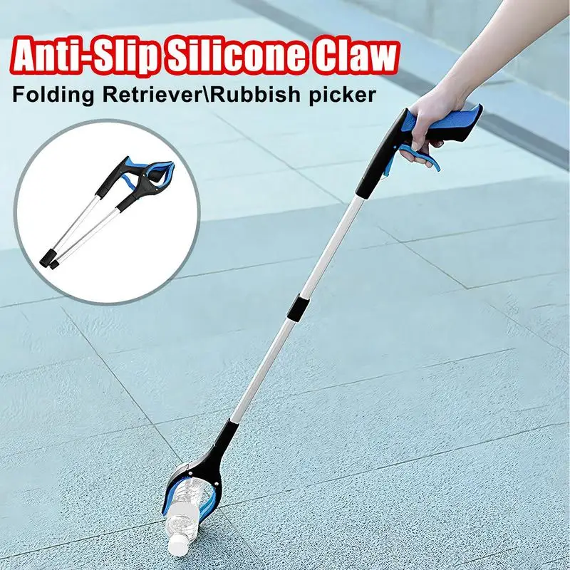 1pc Grabber Reacher Werkzeug Müll Clip Picker Picking Erweiterte Aluminium Legierung Picker Zangen Sanitär Pickup Reinigung Liefert