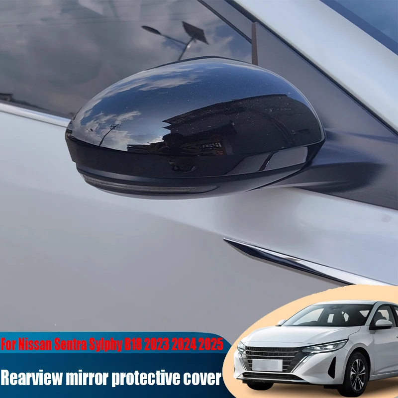 

Защитный чехол для зеркала заднего вида с защитой от царапин, аксессуары для наружного украшения автомобиля из АБС-пластика для Nissan Sentra Sylphy B18 2023 2024 2025