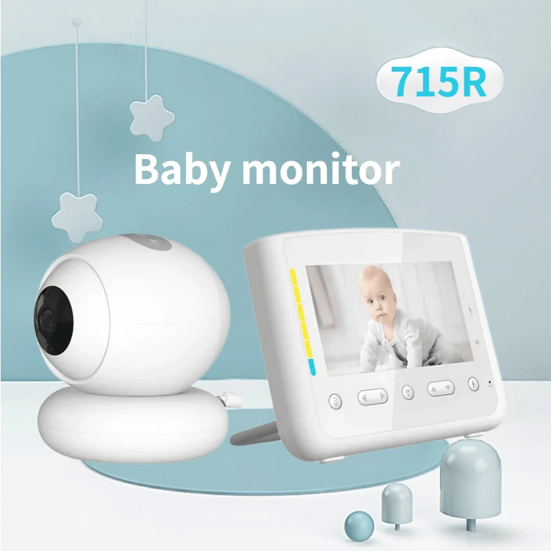 

4.3 inch Color Screen Baby Monitor Two Way Talk 5 lullaby Color night light Rechargeable battery 2200 mAh Temperature Monitoring