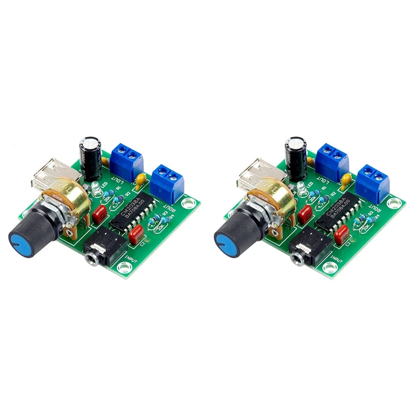 2X Mini Power Amplifier Board 5W+5W Hifi Two-Channel PM CM2038 5V USB Supply Power Audio Amplifier