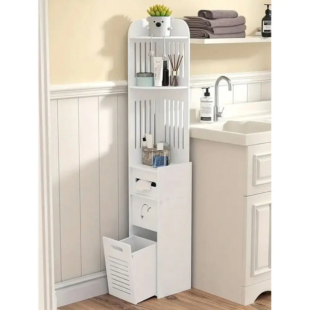 

Toilet Paper Holder Stand Small Bathroom Storage Cabinet For Small Spaces