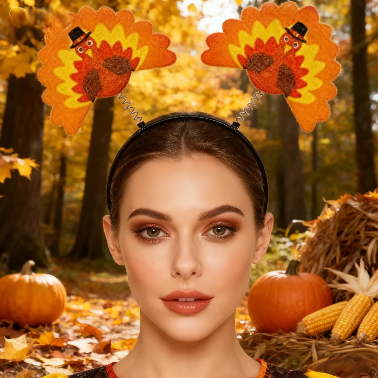 أزياء وعيد الشكر وحفلات عيد الشكر من PESENAR وعصابة رأس على الطراز التركي لعيد الشكر