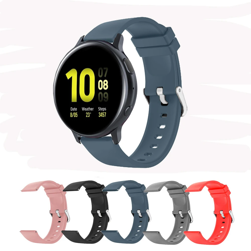 

Watch Band For Samsung Galaxy Watch Active 2 40mm 44mm Silicone 20mm Smartwatch Replacement Strap For Galaxy 3 41mm S2 Bracelet