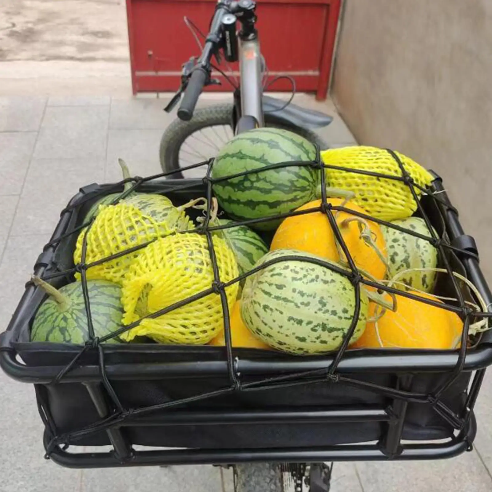 Bike Rear Rack Basket Carrying Container Rear Bike Rack Cargo Box Bicycle Pannier Bike Rear Rack Storage for Cycling Road Bikes