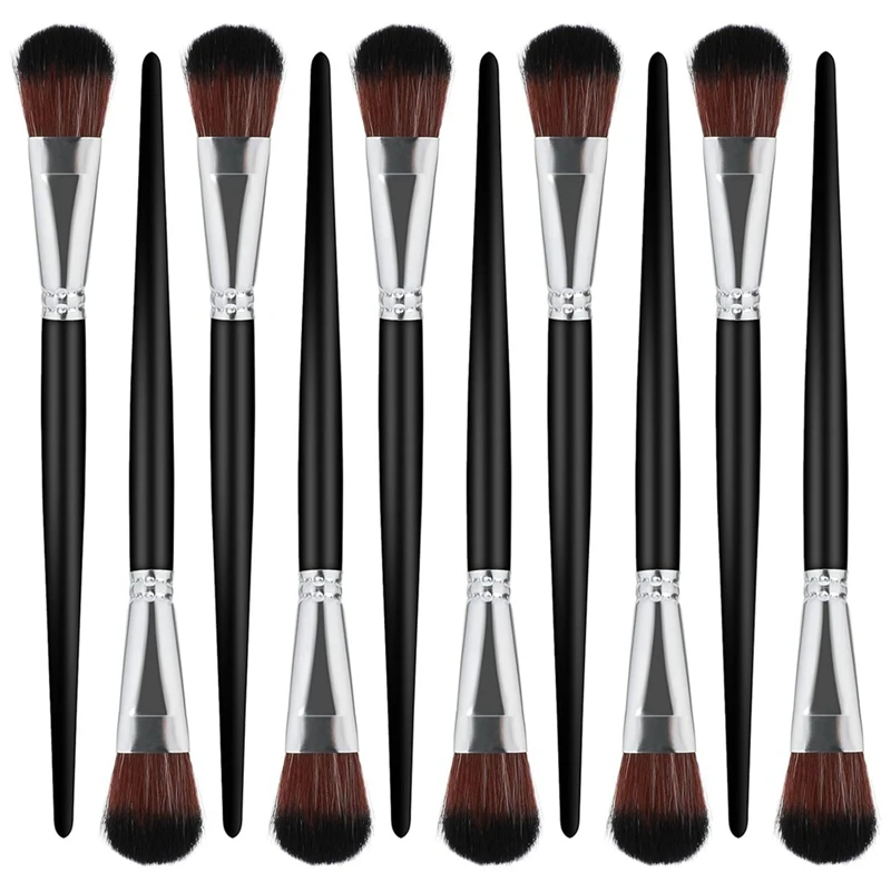 10 Mop Brush For Acrylic Painting,Blending Brush For Acrylic Painting,Oval Blending Brushes Oil Paint Brush For Gouache