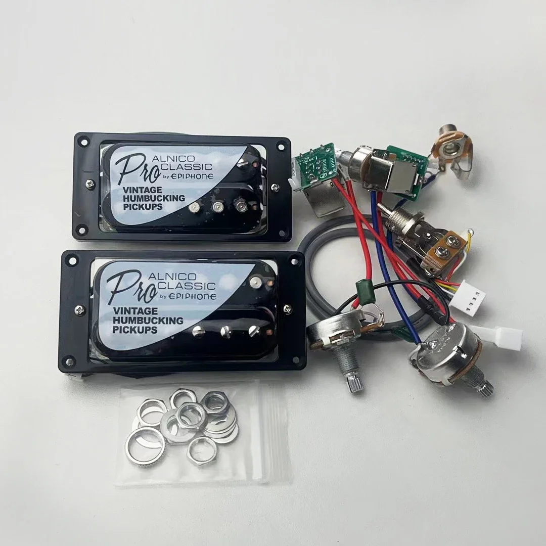 Standard Classic Alnico Bucker PRO Humbucker Pickups  With 2v2t push/pull wiring harness kit