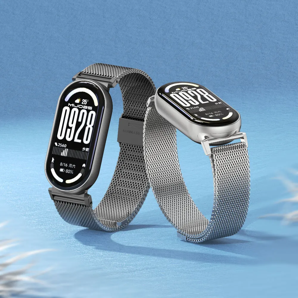 Mi Band 10 9 8 Strap Metal Bracelet for Xiaomi Smart Band 9 Fitness Wristbands Mi Band 10 Ceramic Version Wrist Strap