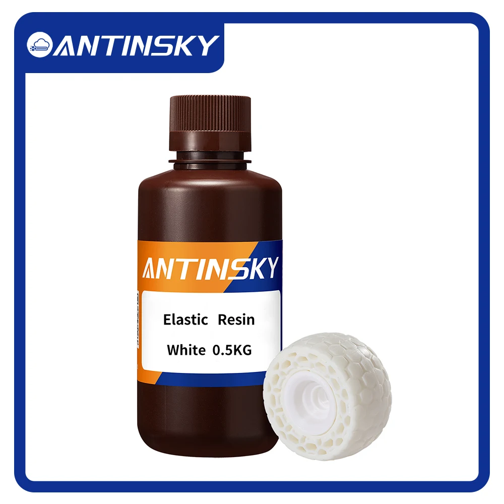 

Antinsky Elastic Resin for DLP LCD resin 3d printer 405nm 0.5kg High flexibility and high resilience