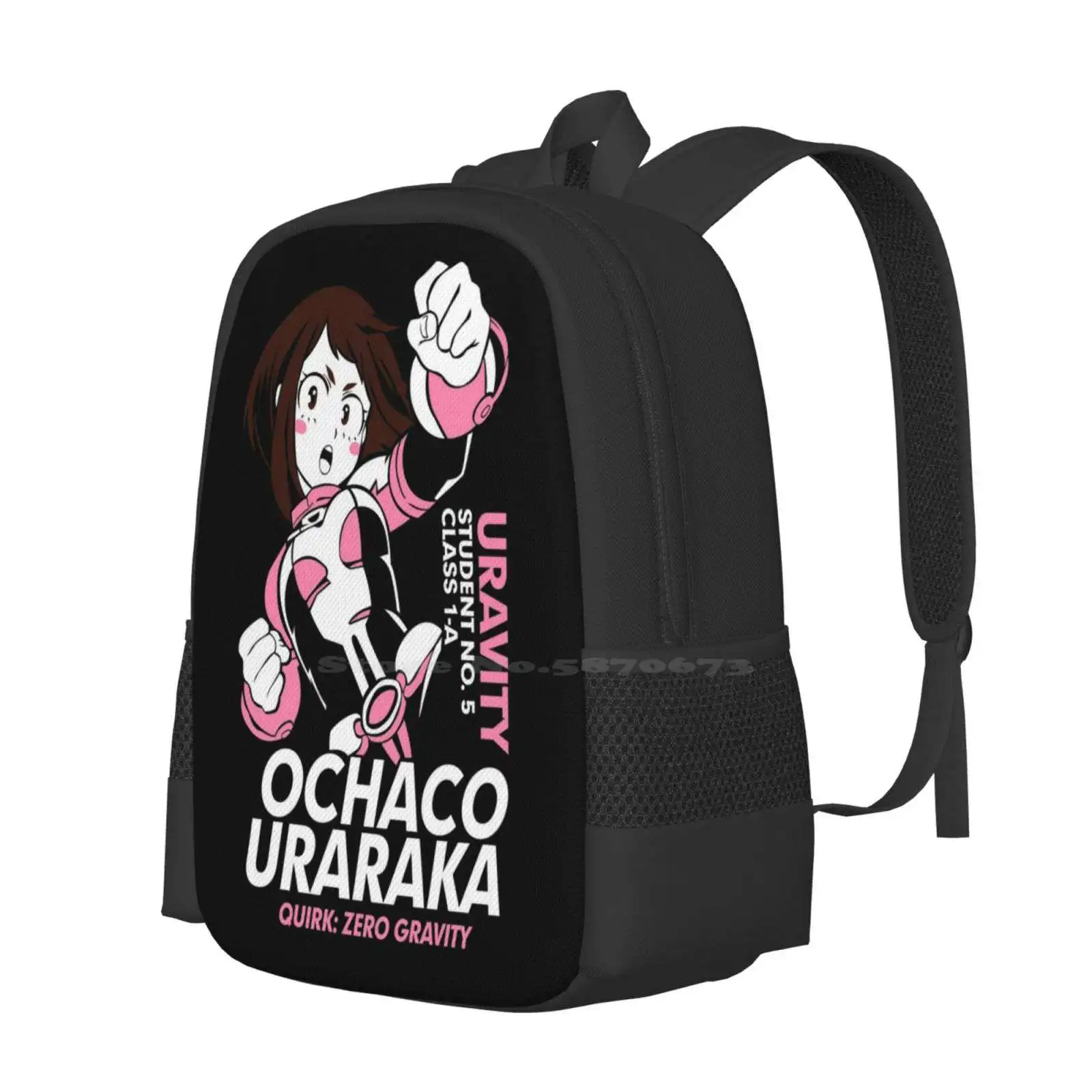 Uraraka From Boku No Hero Academia - My Hero Academy Large Capacity School Backpack Laptop Bags Uraraka Uravity Urabity Boku No