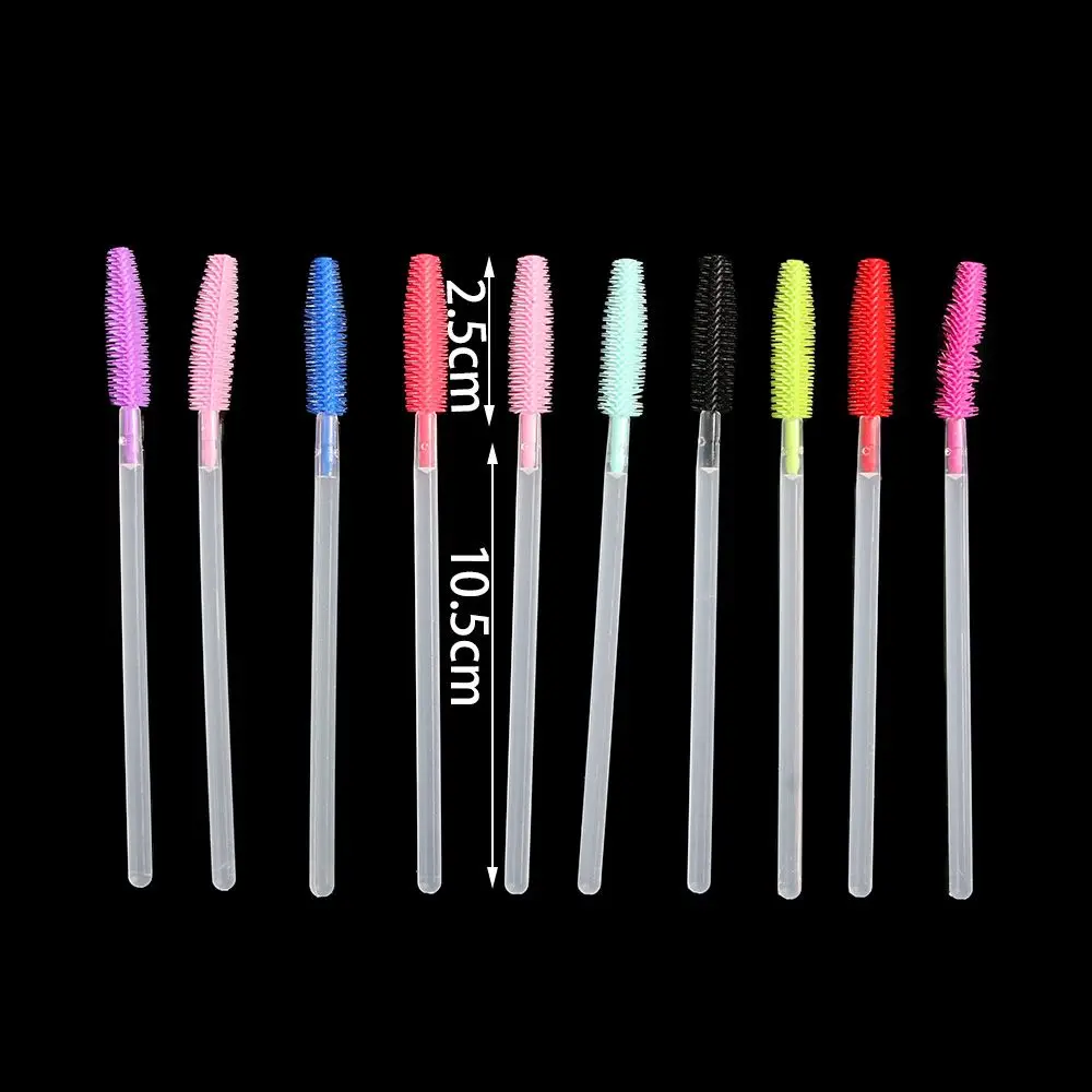 Transparent Silicone Eyebrow Comb for Eyelash Extension Disposable Eyebrow Brush Mascara Wand Applicator Spoolers Eye Lashes