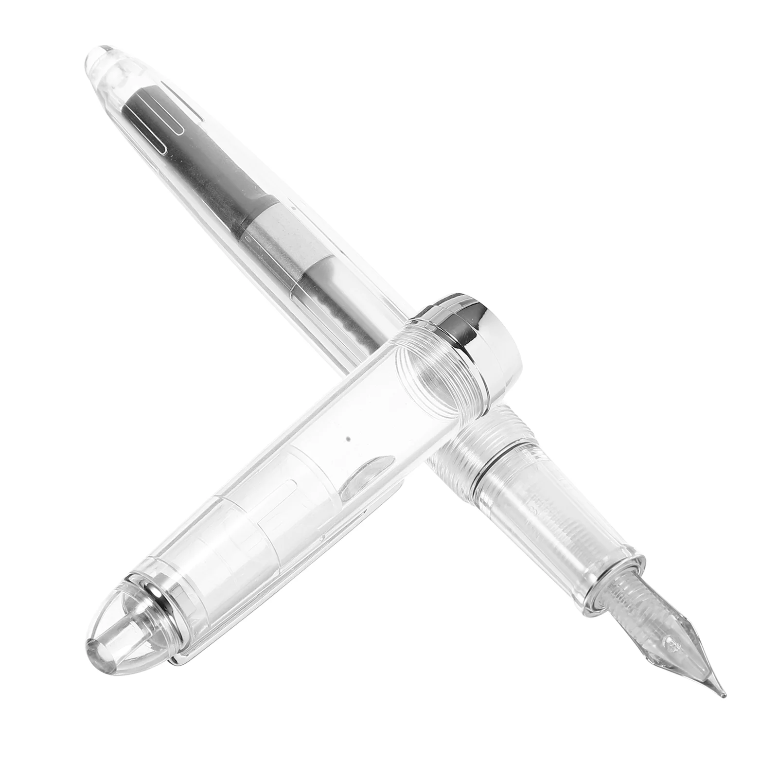 Rotary Blotting Pen Calligraphy Fountain Pens Bulk Piston Fill Portable Stainless Steel Wallet