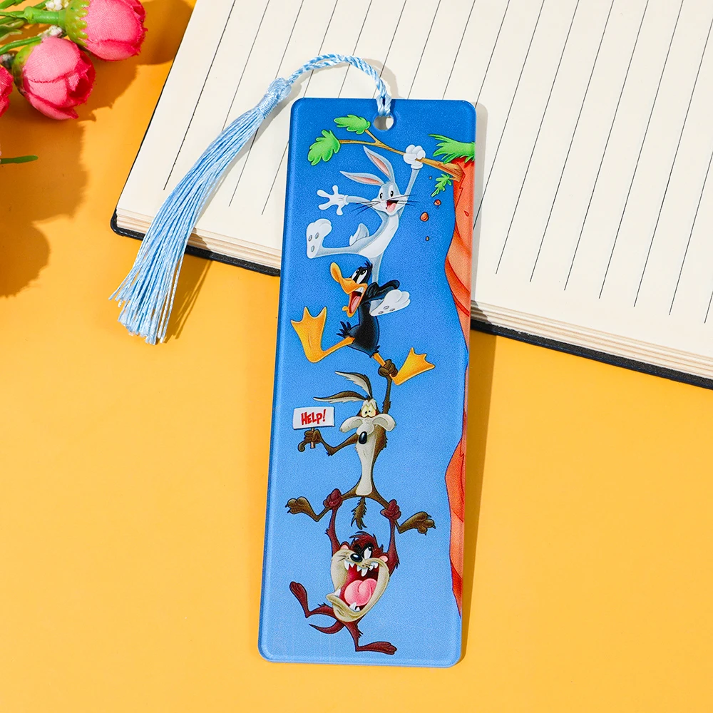 Rabbit Brother Cartoon 3D Bookmark - Joyful Character Stacking Music Design Animation Comic Reading Mark Childhood Animation Fan