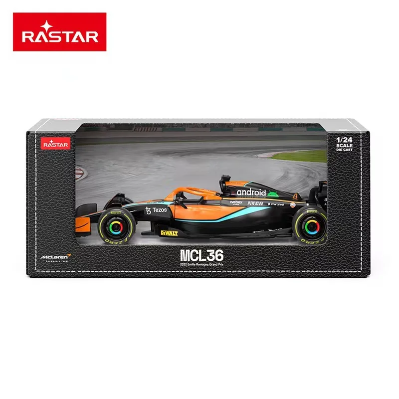 1:24 F1 McLaren MCL36 #4 Lando Norris Formula One Alloy Racing Car Model Formula One Diecast Metal Model Christmas Toys Gift