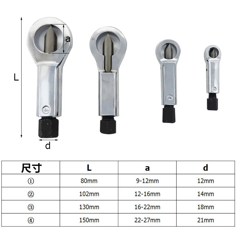 Nut separator 4-piece set, nut splitter, separation tool, cutter, sliding nut, breaker nut, manual tool