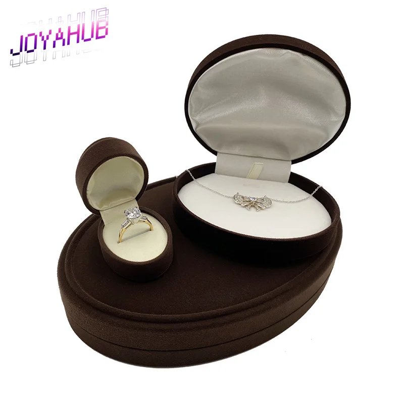 

Индивидуальный логотип, роскошные овальные ювелирные изделия, ювелирные изделия, жемчужная шкатулка, кольцо, ожерелье, кулон, футляр, брендовая плюшевая бархатная упаковочная коробка, подарок OEM