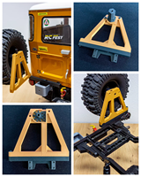 EazyRC FMS RC4WD FJ40 Land Cruiser YJ60 LC80 LC70 Tank300 TRX4 Bronco d110 Cherokee YJ CC01 Wrangler Modified spare tire mount