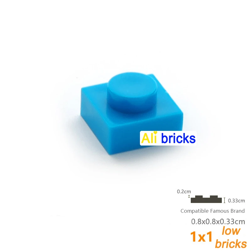 Blocos de construção a granel para crianças, montagem educacional, tijolos finos, brinquedos de construção, tamanho compatível com 3024, 1x1, 200pcs