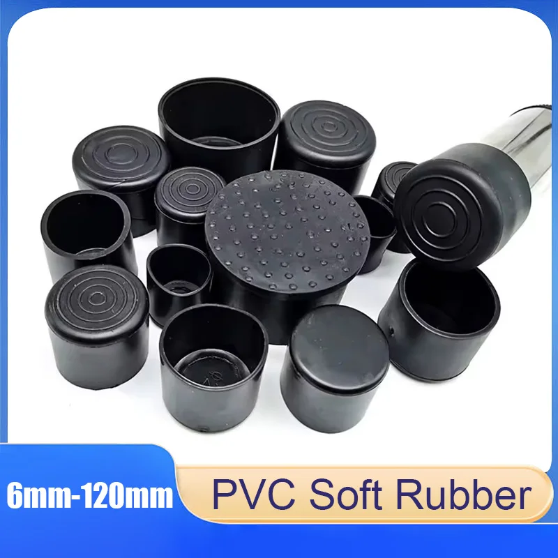 

1Pcs 6mm-120mm Black PVC Soft Tube Round Table Leg Protector Furniture Silent Anti-Slip Foot Mat Anti-Slip Floor Protection Mat
