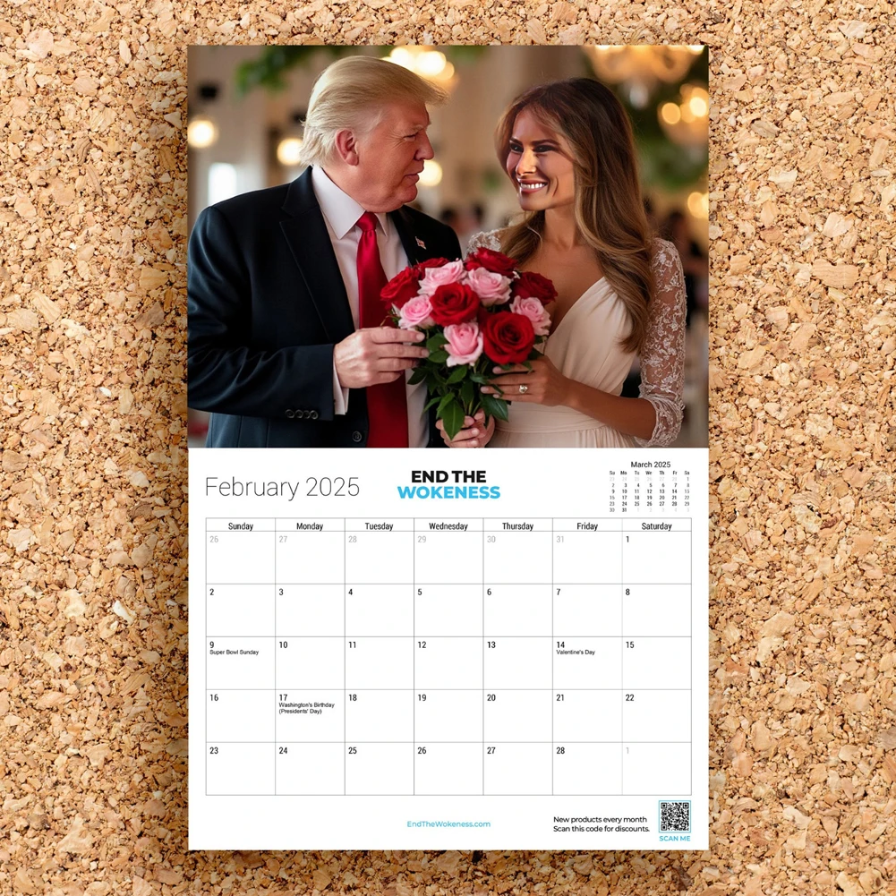 Trump Calendar 2025 Funny Wall Calendar Hanging Monthly Calendar Planner Gifts image 5