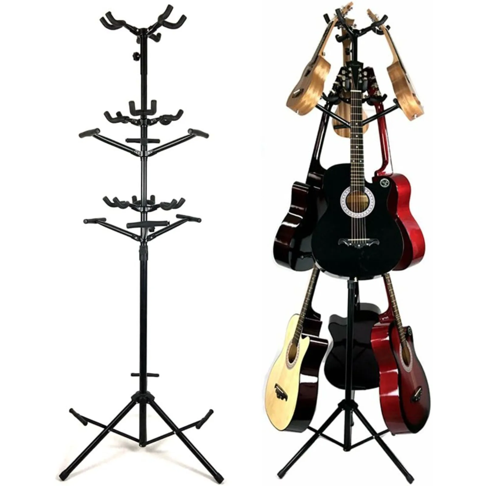 

US 9 for Guitar, Ukulele, Bass, 3-Tier Standing Rack Holder Display - Vertical Style