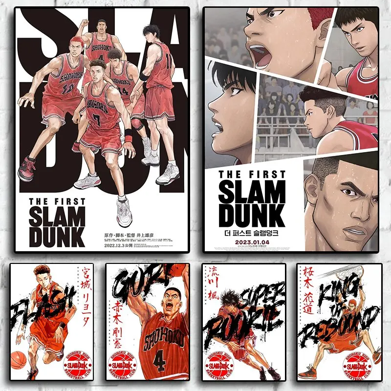 Classic Japanese Anime The First Slam Dunk Basketball Art Canvas Painting Poster for Living Room Wall Decor  Sporty Home Decor