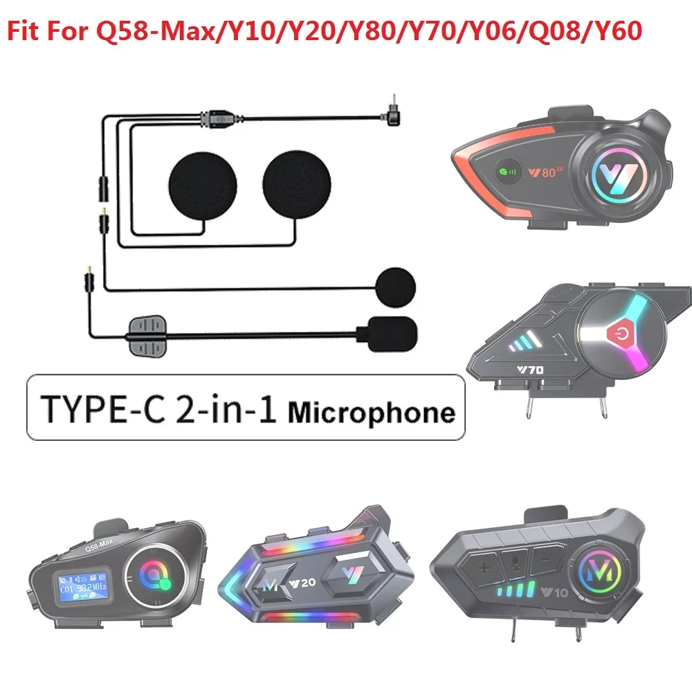 

2 in 1 Earhone Headset Microphone Fit For Q58-Max Y10 Y20 Y80 Y70 Y06 Q08 Y60 Q28 Q18 Y202X Intercom Headphone