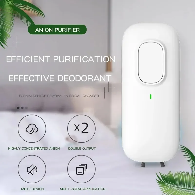 Xiaomi Mini Negative Ion Purifier Air Purifier with Negative Ion Generator Deodorizer Suitable for Toilet Bedroom Bathroom Pets