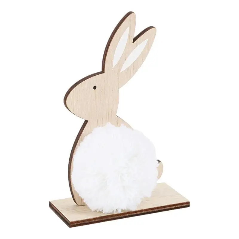 

Easter Bunny Table Wooden Signs 3D Rabbit Stand Ornament Simplicity Stylish Aesthetics Cute Handcrafted Easter Wooden Bunny