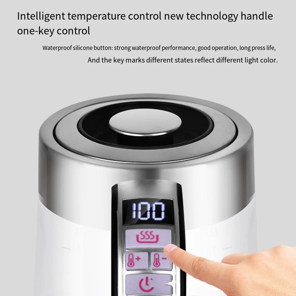 Intelligent Thermostatic Glass Electric Kettle 1.8L Household Multi-Function Automatic Power Off Insulation Boiling Water Pot