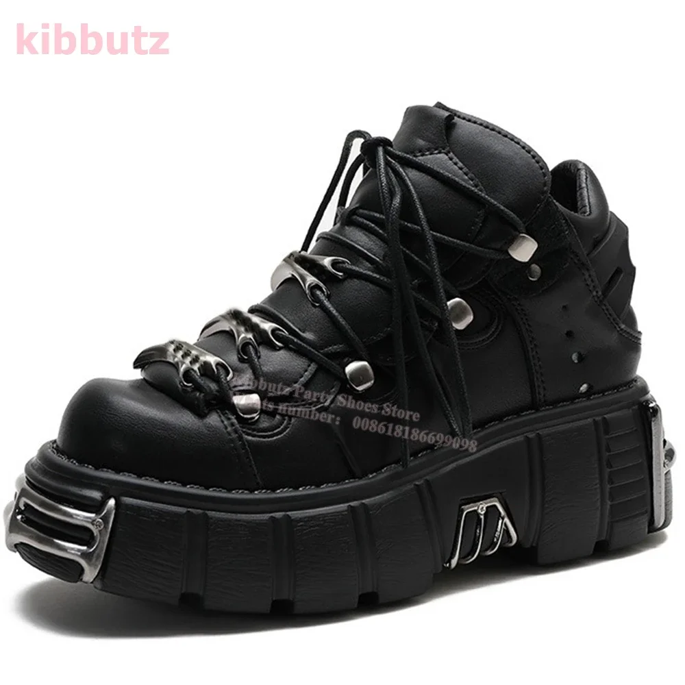 Punk Rock Thick Bottom Sneakers Platform Gothic Dark Style Y2K