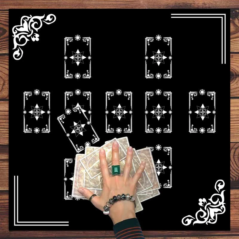 Astrological Wheel Tarot Altar Cloth Divination Spread Mat Witchcraft Astrology Wiccan Occult Home Decor