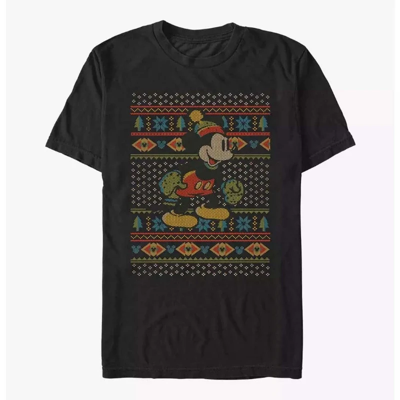 

Disney Mickey Mouse Mickey Sweater Graphic Print Fashion T-Shirt Cotton Short Sleeve Casual Crew Neck Mens Women's Loose Top