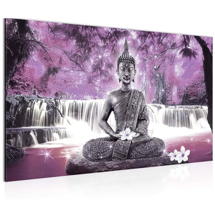 Buddha Wasserfall Landschaft 5d diy diamant malerei Wand Kunst Große diamant mosaik volle quadratische runde bohrer diamant stickerei F108