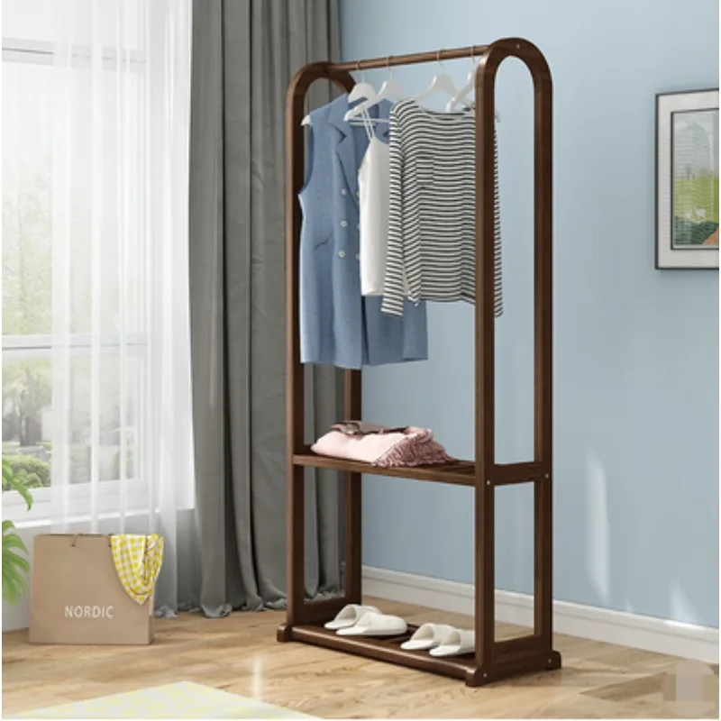 

All solid wood hangers floor-to-ceiling bedroom door shoe rack hanger hanging clothes rack corner coat rack