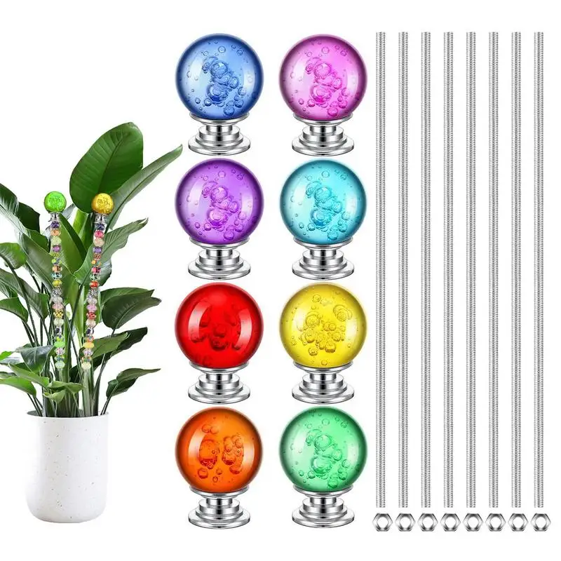 

Garden Stakes Beaded Garden Stakes Multifunctional Plant Stakes Decorative Plant Stakes Colorful Flower Pot Stakes durable