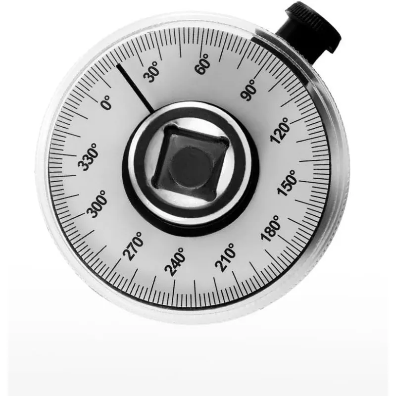 1/2" Drive Angle Gauge Adjustable Torque Angle Wrench 360° 1/2in Drive Rotation Checker Tester Measuring Tool Universal for Car