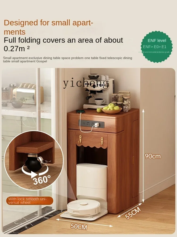 retractable extremely narrow island dining table and chairs mini small apartment solid wood long dining table