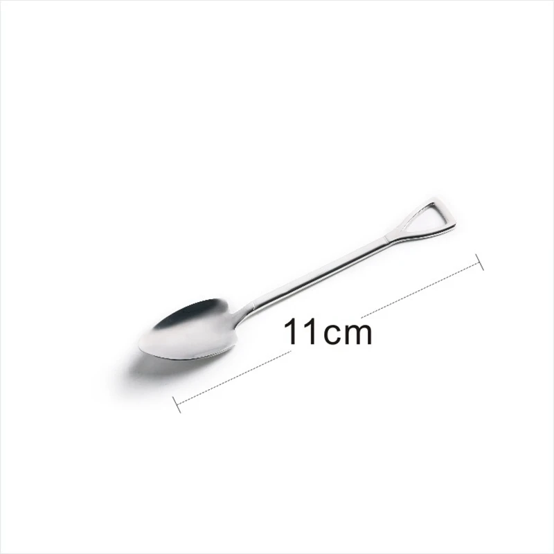 1Pcs 304 stainless steel tableware milk tea spoon fork