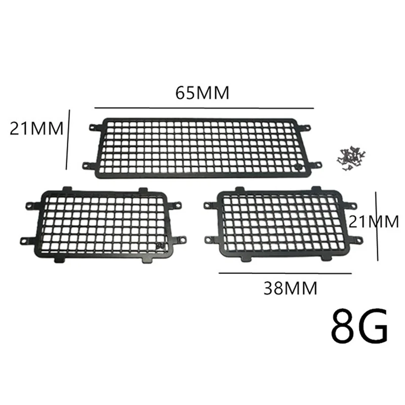 Red protectora de malla de ventana estereoscópica lateral y trasera de acero metálico para piezas de actualización de coche TRX4M 1/18 RC