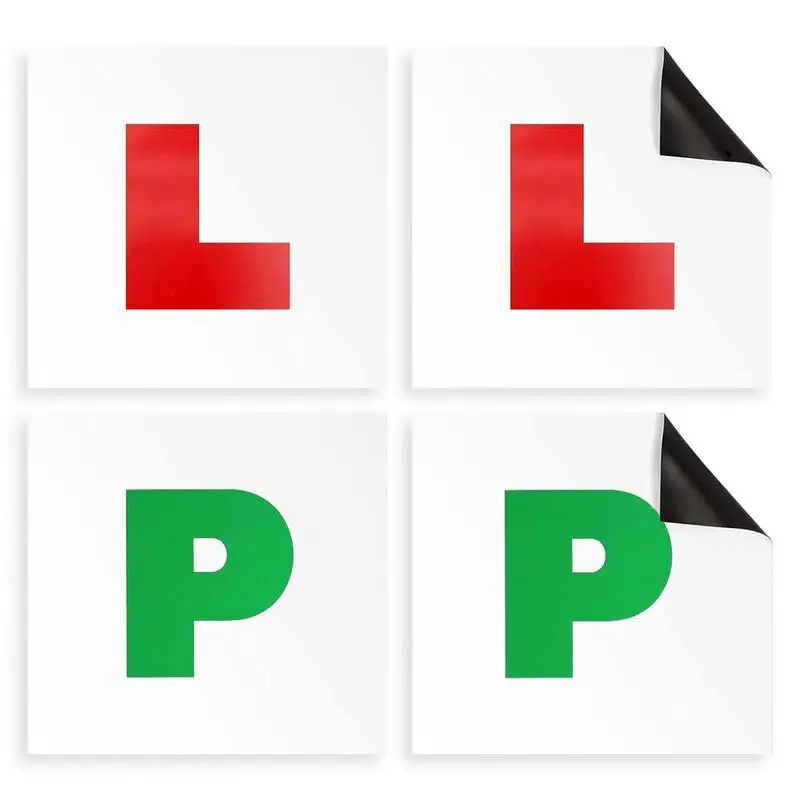 Magnetic Learner L Plates Learner Driver Plates With 2 L Plates And 2 P Plates Reusable Waterproof New Driver Plates For Learner